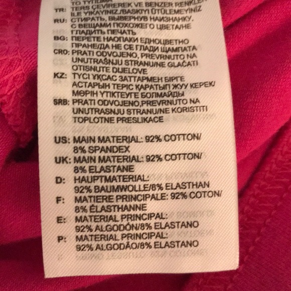 Adidas Magenta Slim Fit Leggings with White Logo - Picture 4 of 5